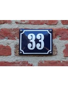huisnummer emaille gebold met kader