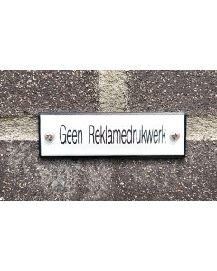 Deurbordje Geen Reklamedrukwerk