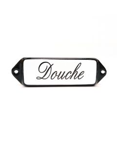 Douche "oor" Schuinschrift