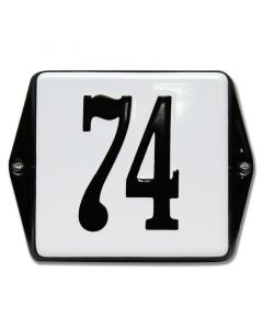 Huisnummer model oor Wit/Zwart