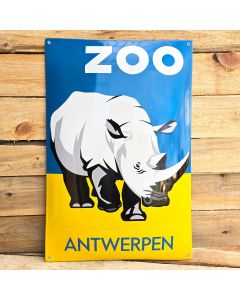 Reclamebord Antwerpen Zoo Neushoorn