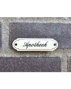 Deurbordje Apotheek Klassiek schuinschrift