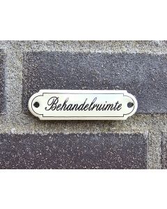 Deurbordje Behandelruimte Klassiek schuinschrift
