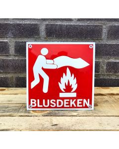 Blusdeken - Branddeken emaille bord