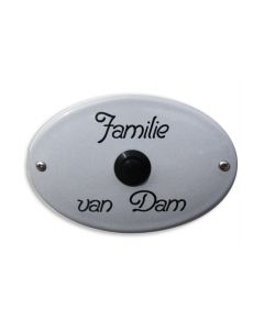 Naambord met deurbel