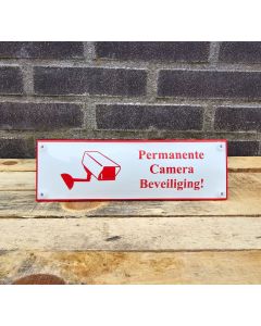 Veiligheids bord Camera Bewaking rood