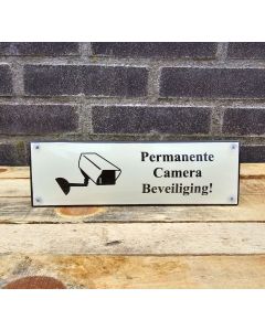 Veiligheids bord Camera Bewaking zwart