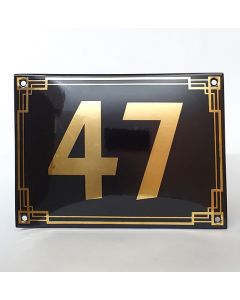 Art deco | jaren ’30 | luxe emaille huisnummer