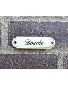 Deurbordje Douche Klassiek schuinschrift