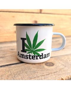 Emaille mok Groen Amsterdam