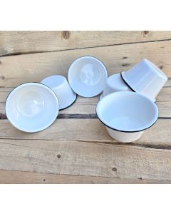 Set van 6 emaille bakjes (schaaltjes)