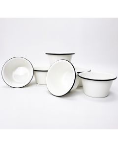 Set van 6 emaille bakjes (schaaltjes)
