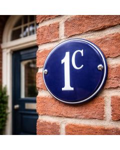 Huisnummer rond met rand