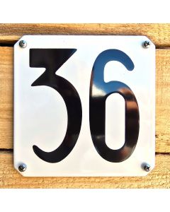 Emaille huisnummer model Den haag