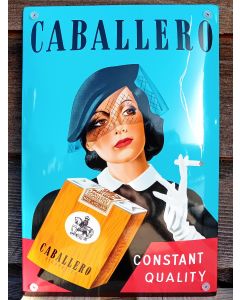 Emaille reclamebord Caballero cigarettes