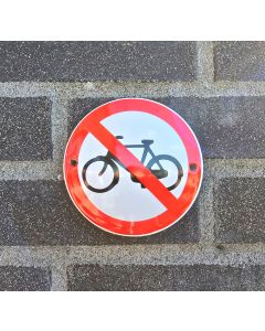 Fietsen verbodsbord