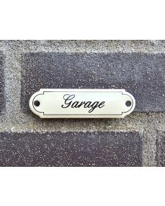 Deurbordje Garage Klassiek schuinschrift
