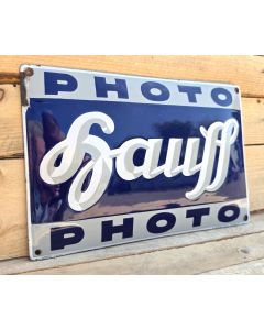 Hauff photo emaille bord