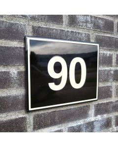 Emaille huisnummer Bloomingdale