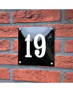 Emaille Huisnummer gebold zonder kader