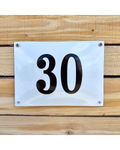 Huisnummer gebold zonder kader