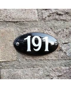 Huisnummer ovaal basis