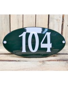 Huisnummer ovaal basis