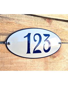 emaille huisnummer ovaal