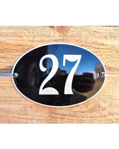 Huisnummer ovaal met rand