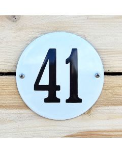 Huisnummer rond basis