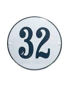 Huisnummer rond met rand