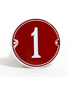 Huisnummer rond met rand + kader