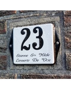 Huisnr + naam model oor met rand