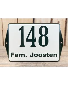 Huisnr + naam model oor met rand