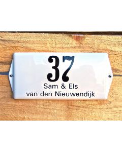 Huisnummer bord model oor basis