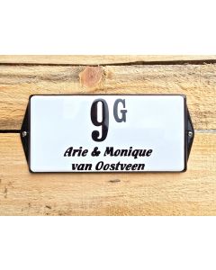 Huisnr + naam model oor met rand