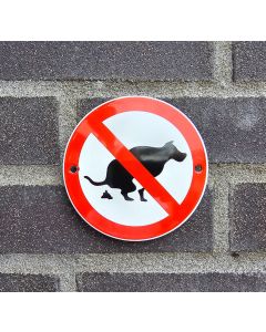 Honden poep verbodsbord