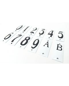 Huisnummer studentenhuis wit-zwart