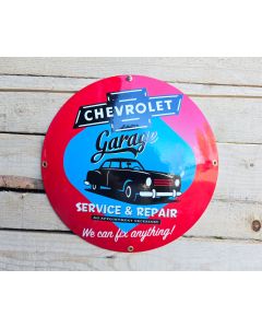 Chevrolet garage emaille bord