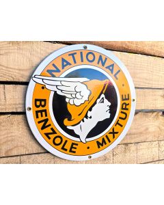 Vintage National Benzole Mixture - Emaille Bord