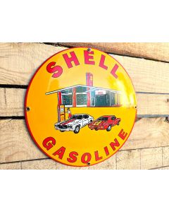 Shell Gasoline - Vintage Emaille Bord