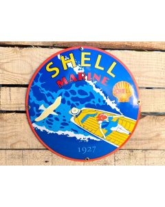 Shell Marine - Vintage Emaille Bord
