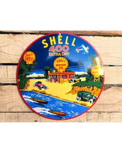  Shell 400 Extra Dry - "Power in Every Drop" - emaille bord
