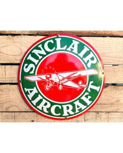 Sinclair Aircraft - Gebold Emaille Bord