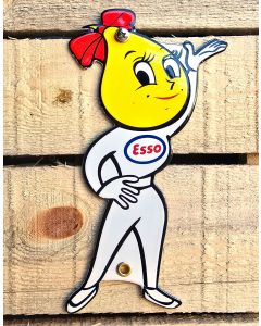 Vintage esso dame emaille bord