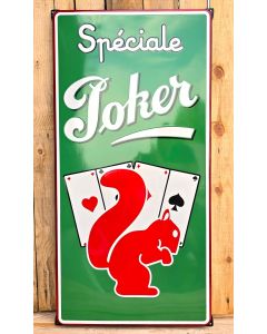 Joker Bier reclamebord