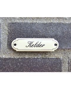 Deurbordje Kelder Klassiek schuinschrift