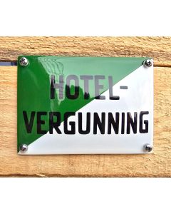 Horeca bordje Hotel vergunning