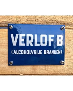 Emaille bordje Verlof B