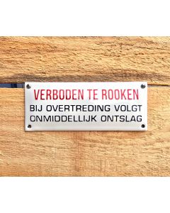 Verboden te roken ontslag